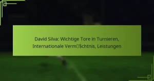 David Silva: Wichtige Tore in Turnieren, Internationale Vermächtnis, Leistungen